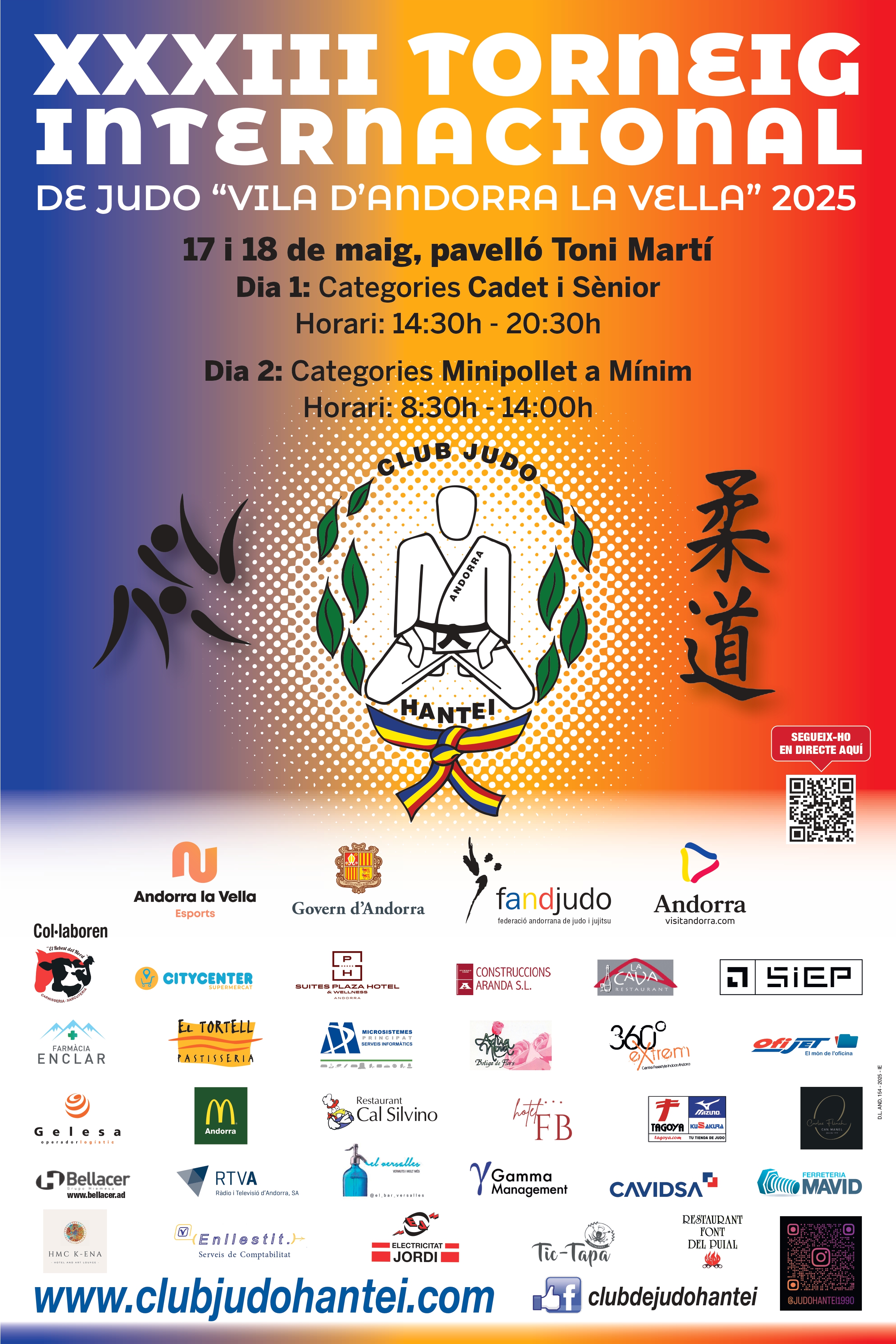6 medallas en el Torneo de Judo de Andorra. 17-05-25